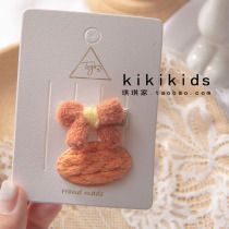 Korea super cute cute children full bag hairclip plush bangbar clip autumn and winter women hair card baby hair accessories