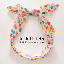 Korean childrens hair accessories Baby photo hair band Little girl bow headdress Parent-child cute princess girl hair band