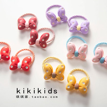 Baby girl cute bow hair accessories Korean small hair Ring children tie hair does not hurt hair rubber band girl head rope