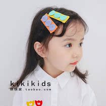 Childrens foreign style hairclip princess back of the head hairpin girl temperament side banghai clip girl Net red Korean headdress