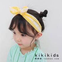Korean childrens hair band summer thin parent-child mother-daughter striped fashion headband Forest girl bangs broken hair hair card