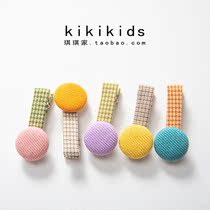 Korean childrens hair accessories simple temperament Plaid headgear love girl hairclip edge clip female baby button Bangar clip