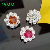 15MM hand-stitched metal Rhinestone Button button shirt cuff neckline pocket decorative buckle diamond buckle diamond buckle