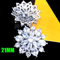 High-grade zircon button temperament accessories luxury button sweater coat fur coat fur buckle crystal diamond buckle