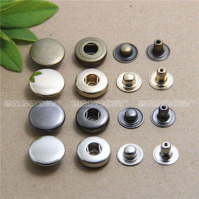 (Light Body) Large coat of clothing Clothing Buttons METAL DARK Invisible Four-Fit Buttons Suit Submother Button Cotton Cloak to Press The