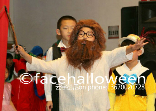 Children's Day Performance Props Harry Potter Wizard Long Beard + Wig Children's Rubeus Hagrid Beard