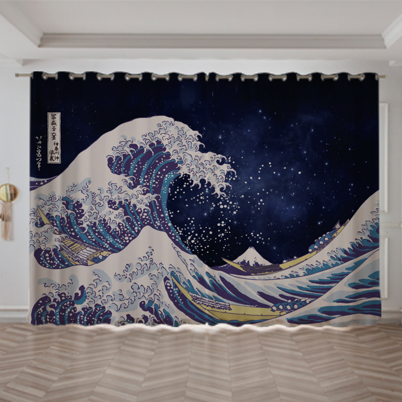 Japanese-Style Script-Killing Mystery Game Theme Background Partition Decoration, Japanese-Style Mystery Club, Sushi Restaurant, Japanese-Style Personalized Curtain Fabric