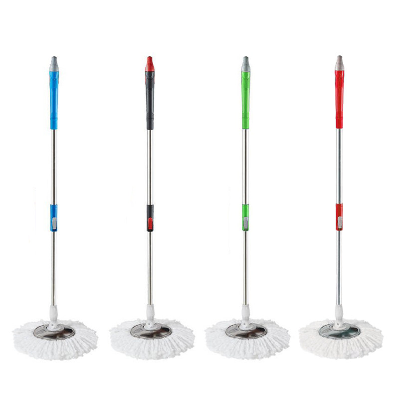 Mop rod universal rotating single rod good god drag replacement hand-pressed household mop rod mopping stainless steel mop