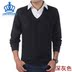 Áo len nhung cổ chữ V cho nam trung niên và áo len cổ chữ V dành cho nam quần kaki nam đẹp Áo len