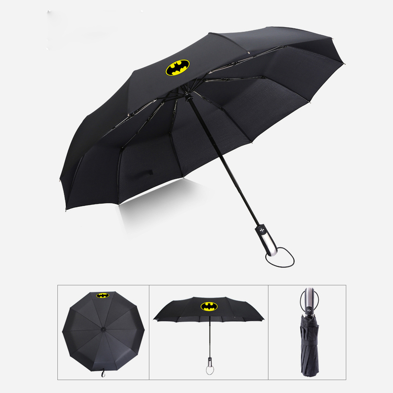 Folding Dual-Use Umbrella for Sun and Rain, Automatic Sun Protection Batman Umbrella, Student Umbrella, Creative Dc Umbrella, American Hero Folding Dual-Use Umbrella for Sun and Rain, Automatic Sun Protection Batman Umbrella, Student Umbrella, Creative Dc Umbrella, American Hero