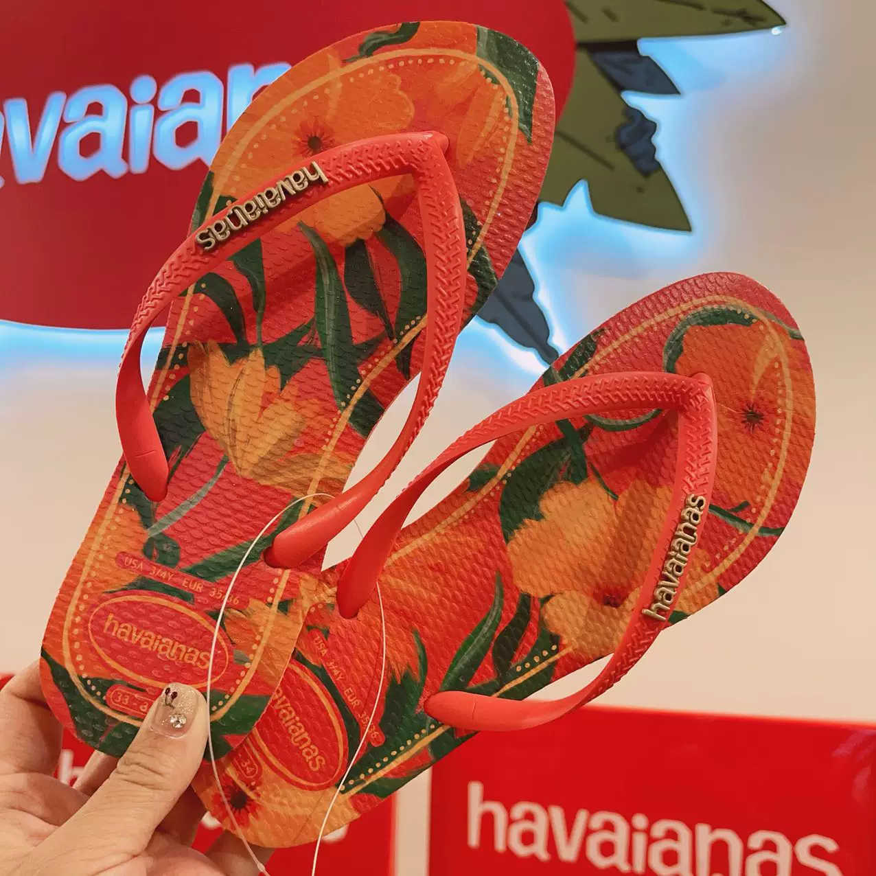 25 пар новых сабо Havaianas Havana slim floral резиновые невпитывающие нескользящие шлепанцы повседневные плоские пляжные сланцы