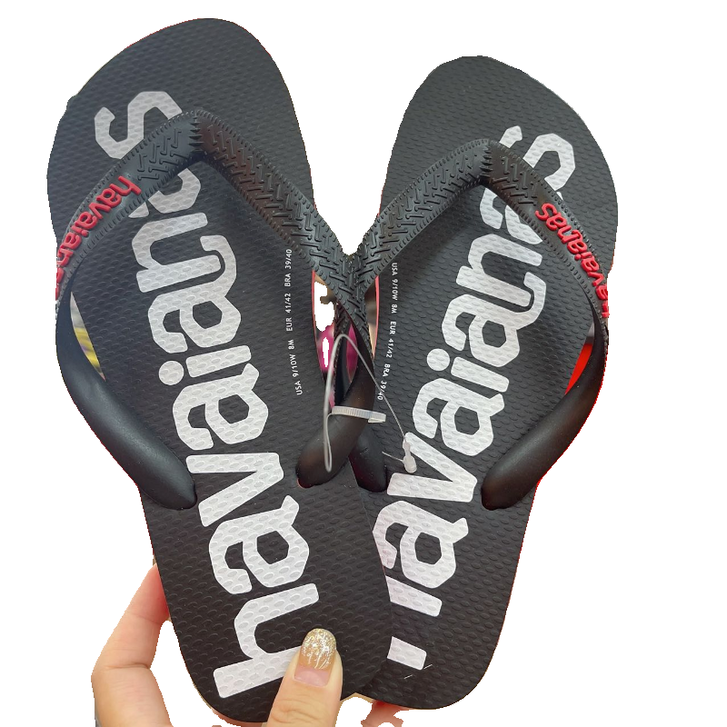 Вьетнамки Havaianas из резины, нескользящие износостойкие пляжные тапочки