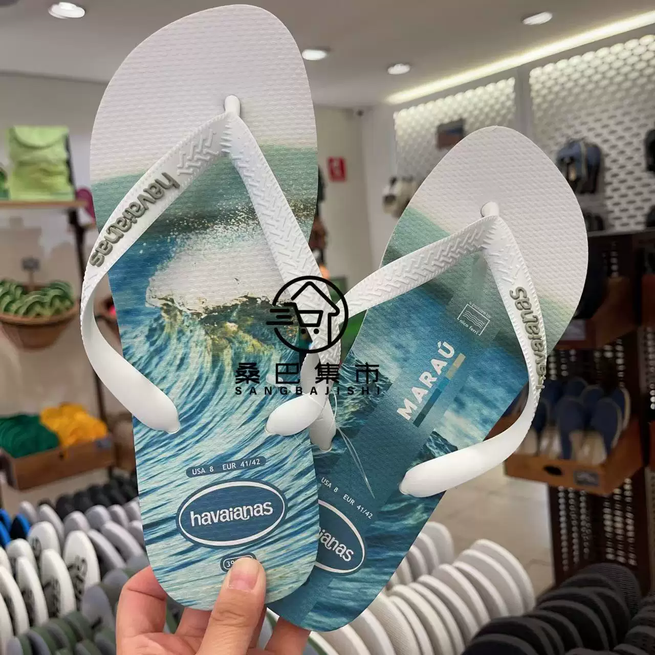 26 новых мужских бразильских подлинных шлепанцев Havaianas с резиновыми подошвами нескользящие на улице пляжные сандалии пляжные тапочки