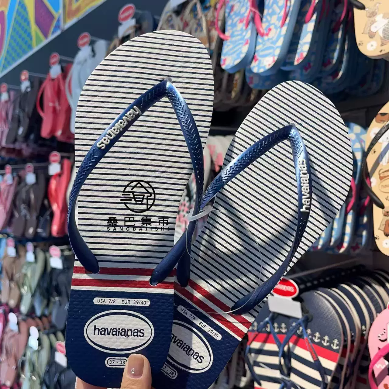 [Новая коллекция Havaianas Havana Slim женские шлепки с цветочным принтом противоскользящие резиновые балетки]
