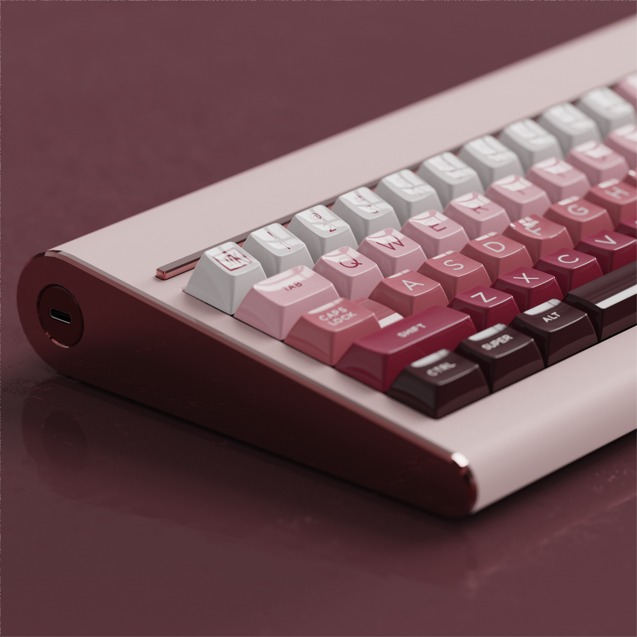 JTK HSA 胭脂ROUGE 光面二色abs 光面亮面键帽评价- 淘宝网