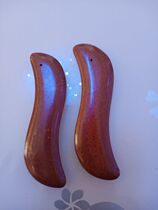 Bianstone beauty board Red Bianstone natural color Xuanhuang S-type gua sha plate Facial eye Gua sha plate tendon rod