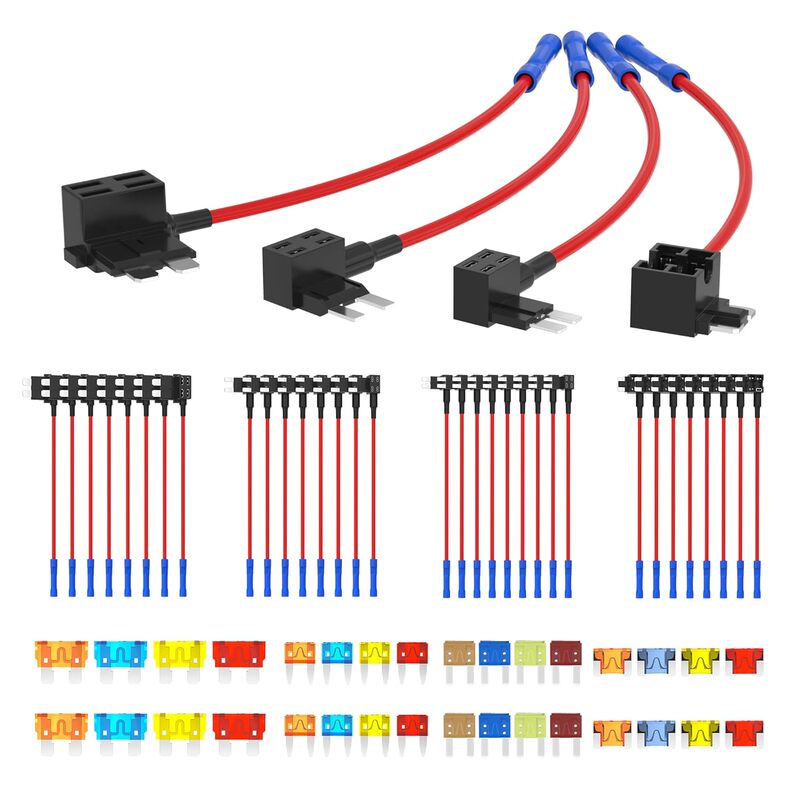 36 Sets of Zinc Medium/Small/Miniature Long-Leg/Mini 12V Automotive Fuse Electrical Fuse Inserts