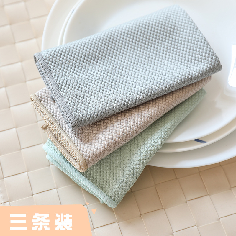 3 Fiber scales and scales without water washing dishwashing cloth household cleaning cloth