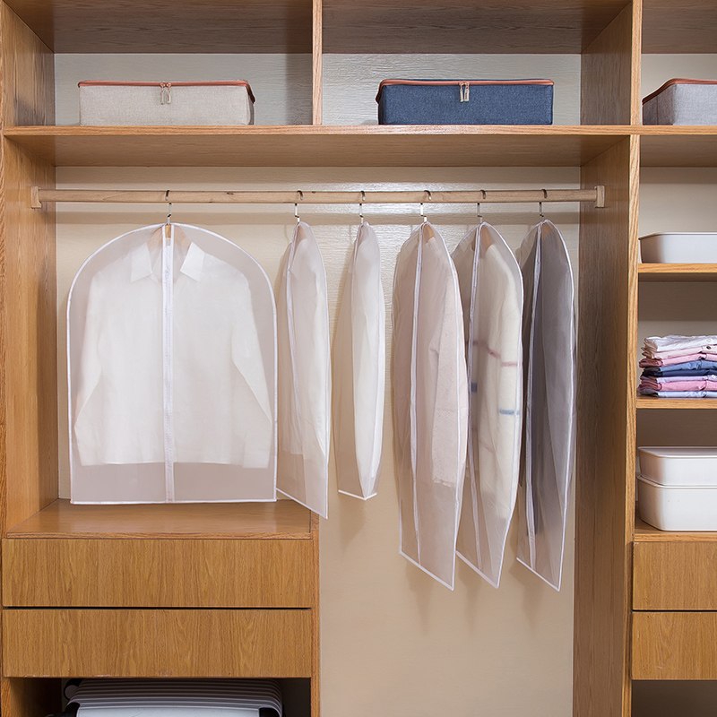 Clothing Dust Cover Hanging Clothing Home Dust-Proof Bag Clothing Hood Down Jacket Clothes Cashier Bag Big Coat Hanger Hanging Clothes Bag Cover