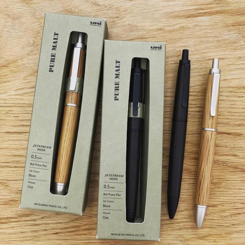Japan Uni Mitsubishi Sxn-Pm Oak Rod Jetstream Ballpoint Pen 0.5mm Bullet Tip Retractable Oil-Based Pen
