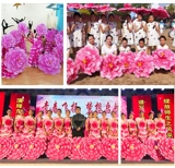 Детский танцевальный реквизит, ручная цветочная пиони цветочный зонтик рука исполнил большой квадратный танец цветочной квадрат взрослый