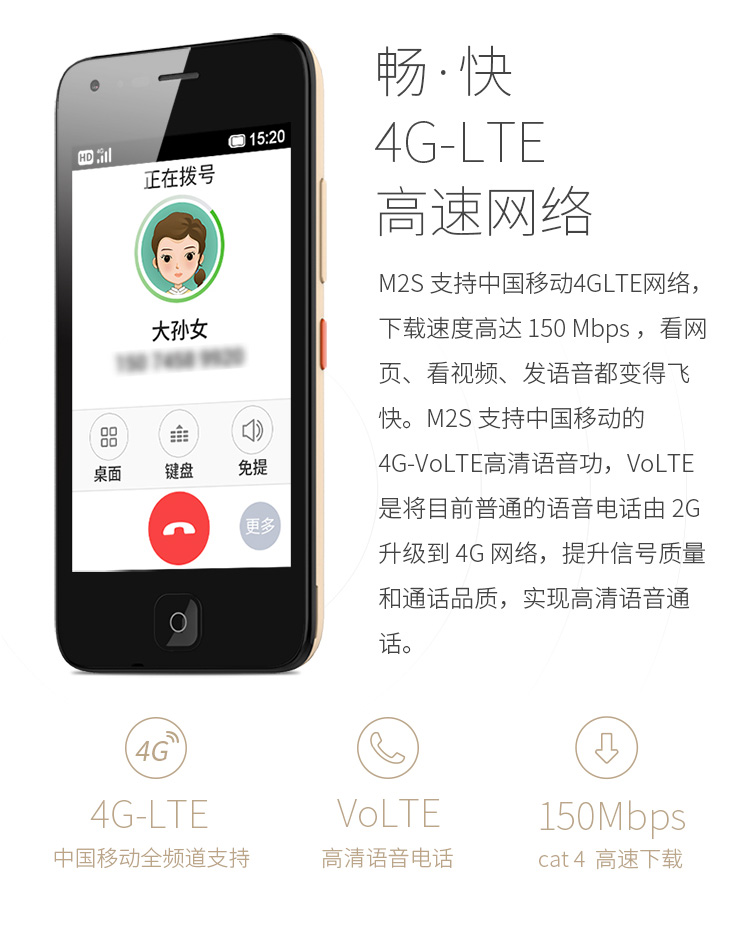 21KE m2s 21g ông già di động thông minh ông già di động 4G màn hình lớn chữ lớn màn hình cảm ứng lớn máy cũ