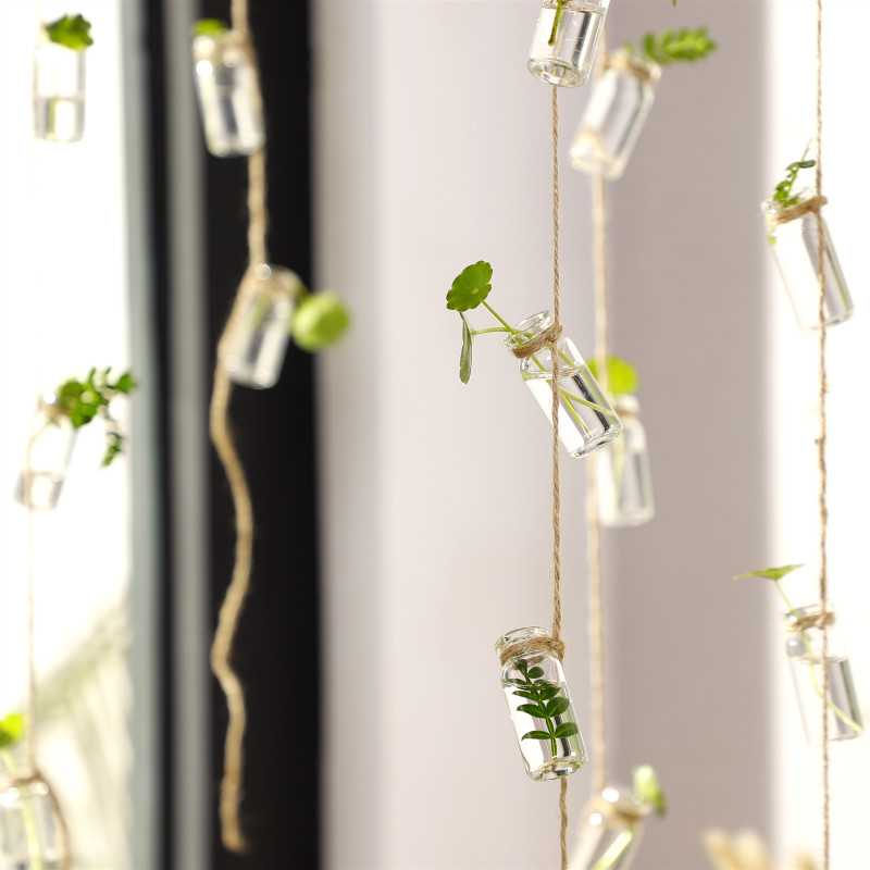 ins air pendant hydroponic plant glass vase Mori hanging bottle small fresh pendant balcony room decoration