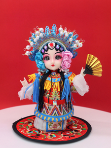 Chinese-Style Opera Doll DIY Material Kit, Handmade Teaching Materials, Peking Opera Silk Puppet Doll, Q-Version Cartoon