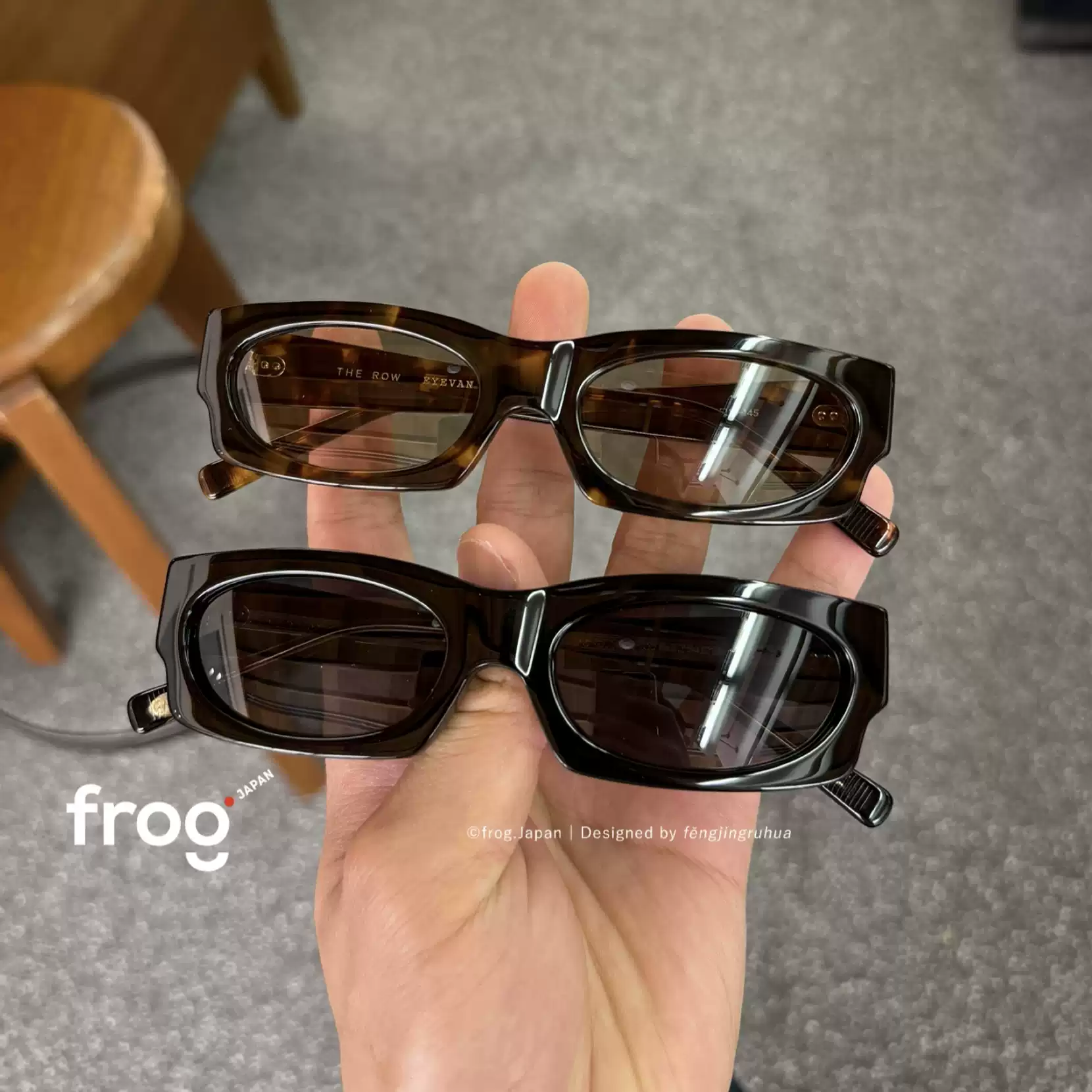 代購The ROW x EYEVAN Kai sunglasses方形聯名太陽眼鏡太陽眼鏡日本製