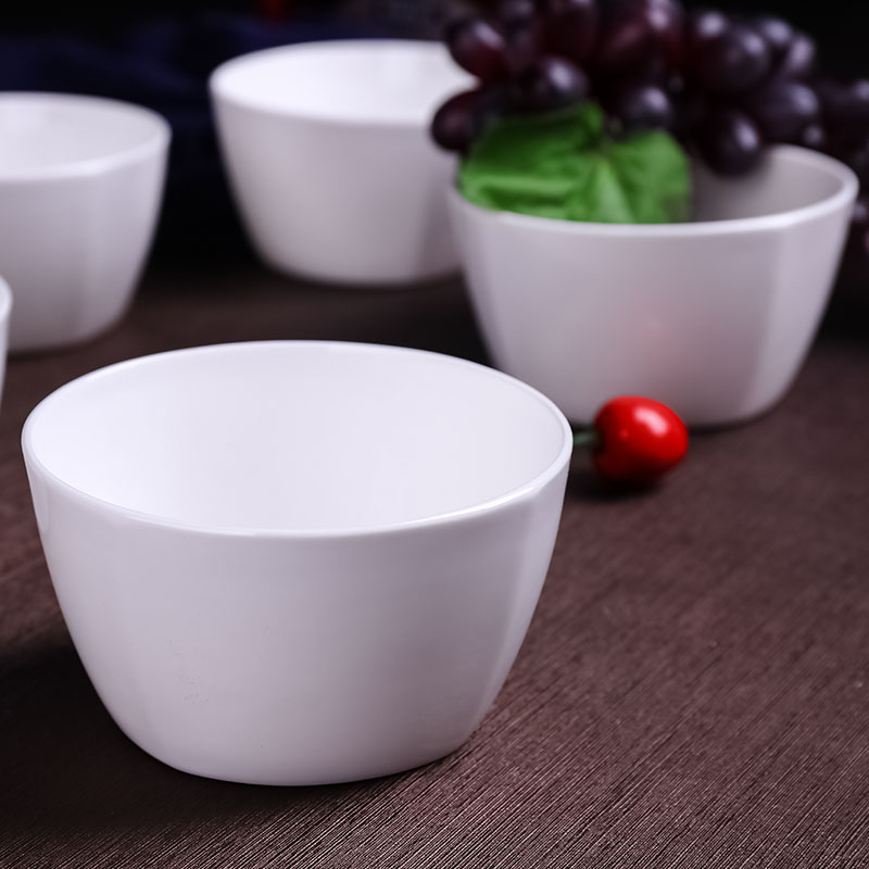 Pure white jingdezhen ipads bowls suit Chinese style household rice bowls eat bowl bowl of soup bowl rainbow such use tableware ceramics
