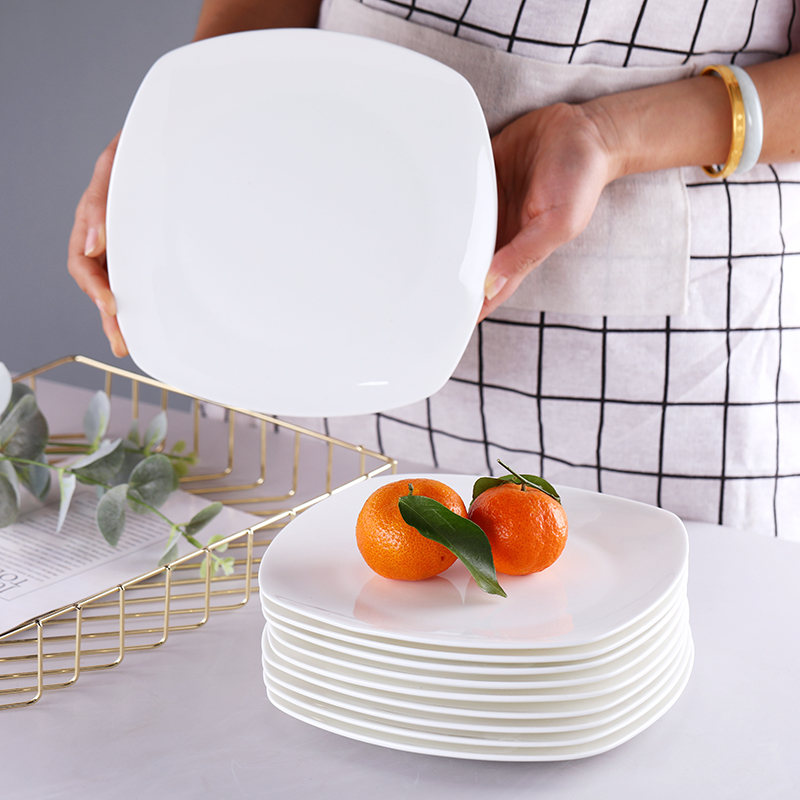The creative household deep dish dish dish dish white ipads China western food steak FanPan plates dish ceramic dishes