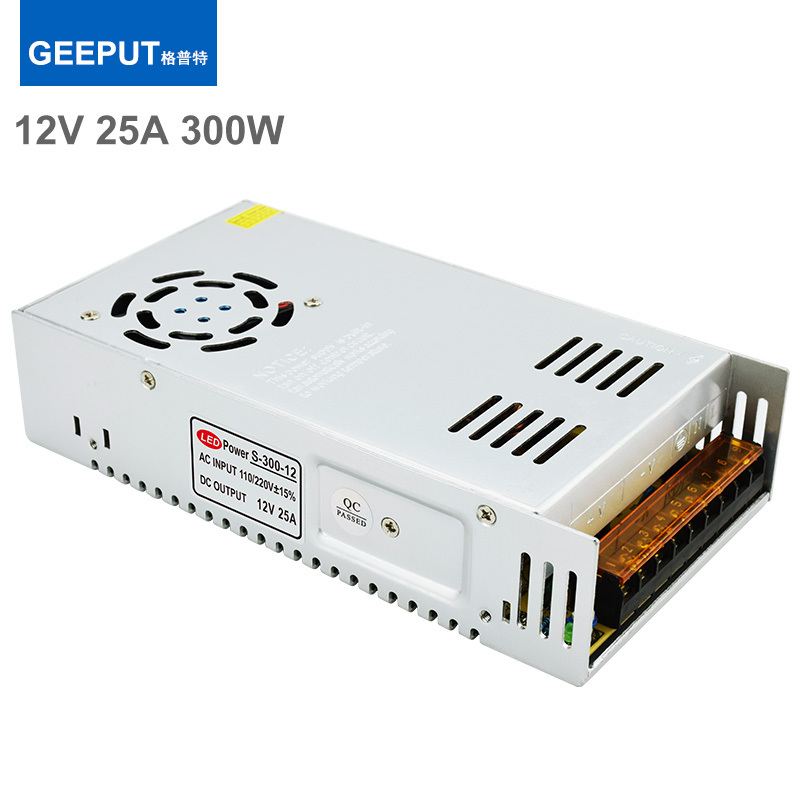 Led Switching Power Supply 12V 25A 300W Semiconductor Refrigeration Chip Dc Power Transformer 12V300W