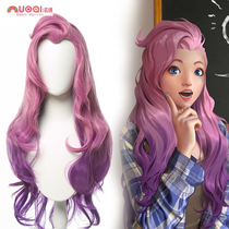 LOL League of Legends KDA seraphine member cos wig cosplay shape gradient fake hair