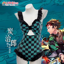 The Ghosts Blade Kitchen Door Charcoal Cure the Humane Transfer Cos Costume Swimsuit Dead Bank Water Action Comic Cosplay One-piece Swimsuit