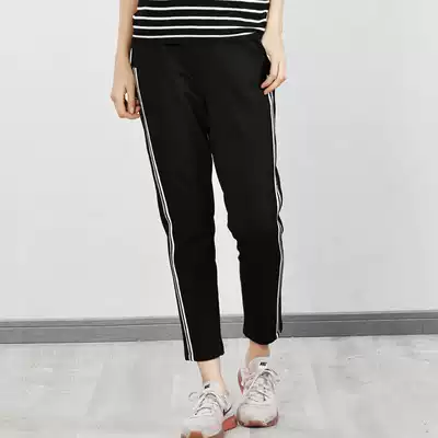 Silk plus velvet pants women's outer wear autumn and winter thin all-match black pencil pants women's high waist straight casual pants slim