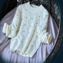 Gentle and easy temperament sweetheart loose Joker twist sweater top