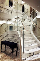 Marble stairs step custom household indoor non-slip villa stone Granite curved steps stone plate