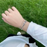 Убийство Мэри Сью Мечта Твин Бабочка Половина Браслета Половина Цепи Нишевый Дизайн Металлический Серебристый Браслет Sweet Girl