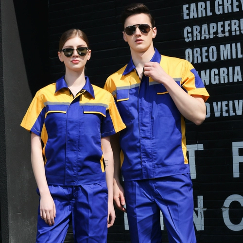 Рабочая одежда набор мужской лето короткошерстные фабричные мастерские фабрики Сервис Сервис пользовательский обслуживание автомобилей Служба ремонта трудовых страховых услуг Служба труда