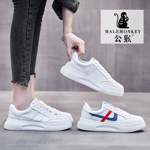 公猴 Белая обувь, туфли, универсальные спортивные кроссовки, коллекция 2022, осенняя, популярно в интернете