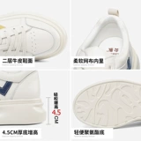 公猴 Tide, белая обувь, универсальные кроссовки на плоской подошве, туфли на платформе, коллекция 2022, из натуральной кожи, осенняя, популярно в интернете