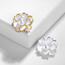 ins fashion personality small pin mini accessories brooch Womens Japanese v-neck anti-slip neckline Korean pearl corsage