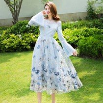 Princess of Beauty Liondress Spring and Autumn Fastresses 2022 The new womens style of small crowdsourced temperament is a little more than a knee