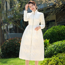 Princess Down jacket 2021 New female winter jacket woman mid-length 95 white duck suede rice white thickened liner