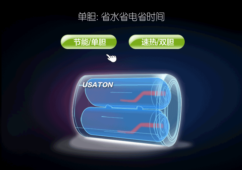 Ashton (USATON) Loại lưu trữ nhiệt gấp đôi siêu mỏng 25 lít loại nước nóng điện tức thì UY04 - Máy đun nước bình nóng lạnh 20l