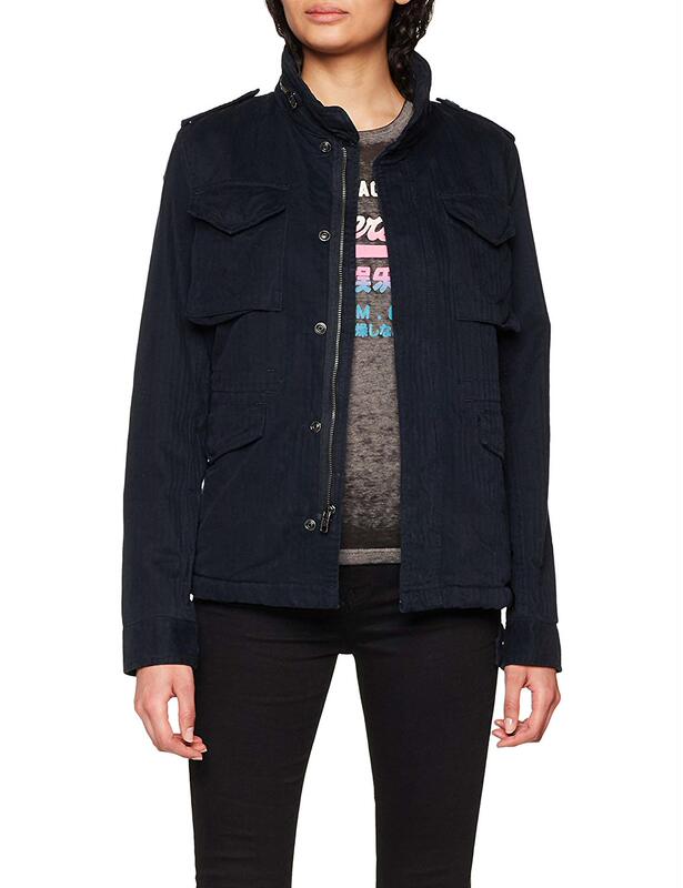 Superdry Women's Casual Jacket Warm Military Style Jacket Windbreaker