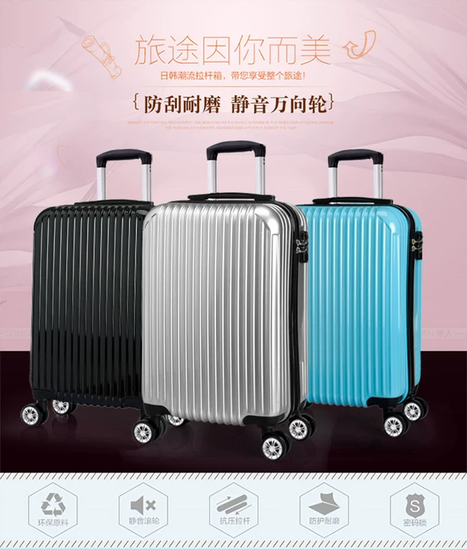 Gương vali học sinh phổ quát bánh xe nữ kích thước trường hợp mật khẩu túi du lịch nam hộp nội trú hành lý cứng vali du lich