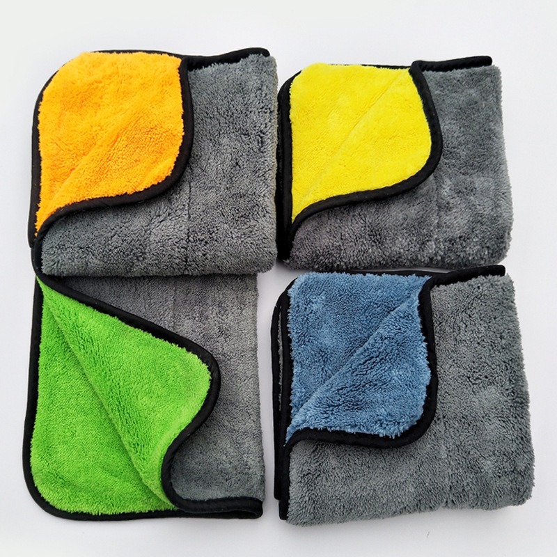 Coral Flannel Mop Cloth special towels with no water-absorbent thickened bicolor double double car carwash towels 30 * 30