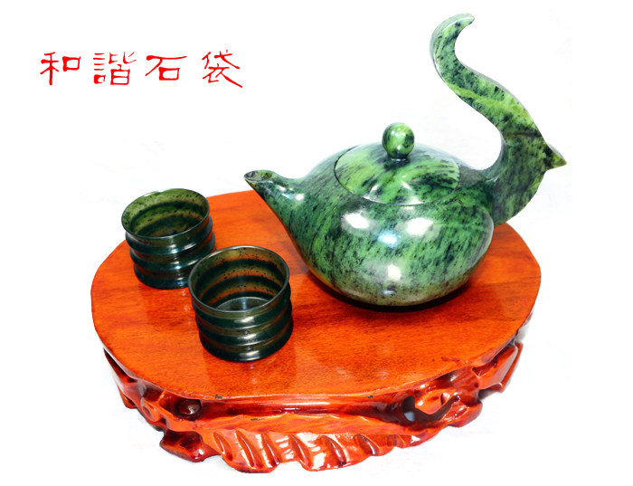 Jiuquan luminous cup Dunhuang Luminous Cup Qilian Cuiyu Xiaotianxian pot Jade jug Teapot damage package claim