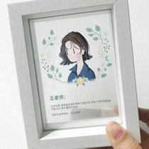 Photo Transfer Hand-painted Customize Transparent Photo Frame 520 Gift Illustrations Original Couple Q Edition Photos Design Whole Family